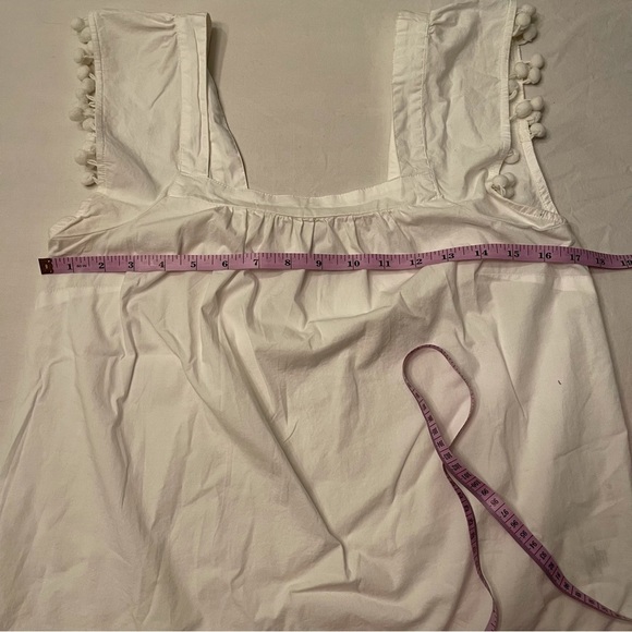 J. Crew Square Neck Cotton Poplin Cap Sleeve Top - Picture 4 of 12